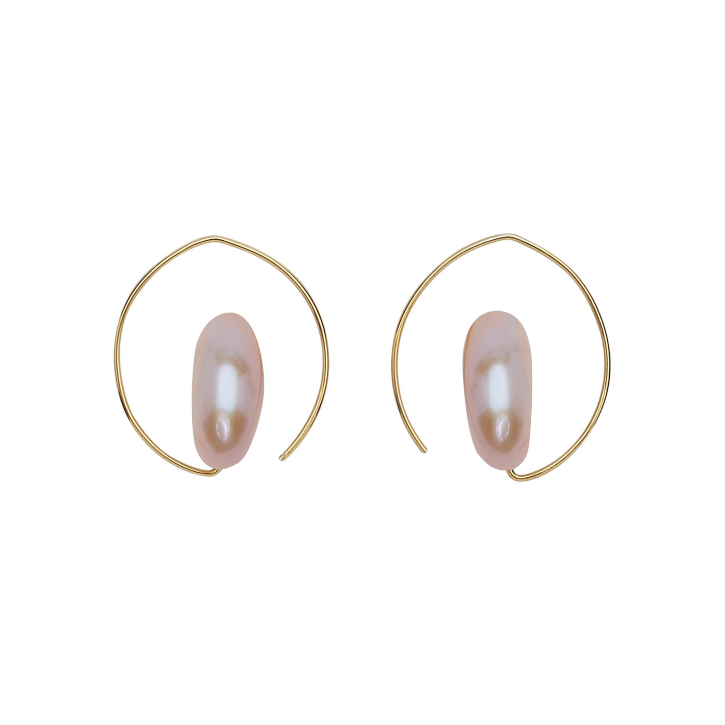 Petite Curl Earrings with Fresh Water Pearl