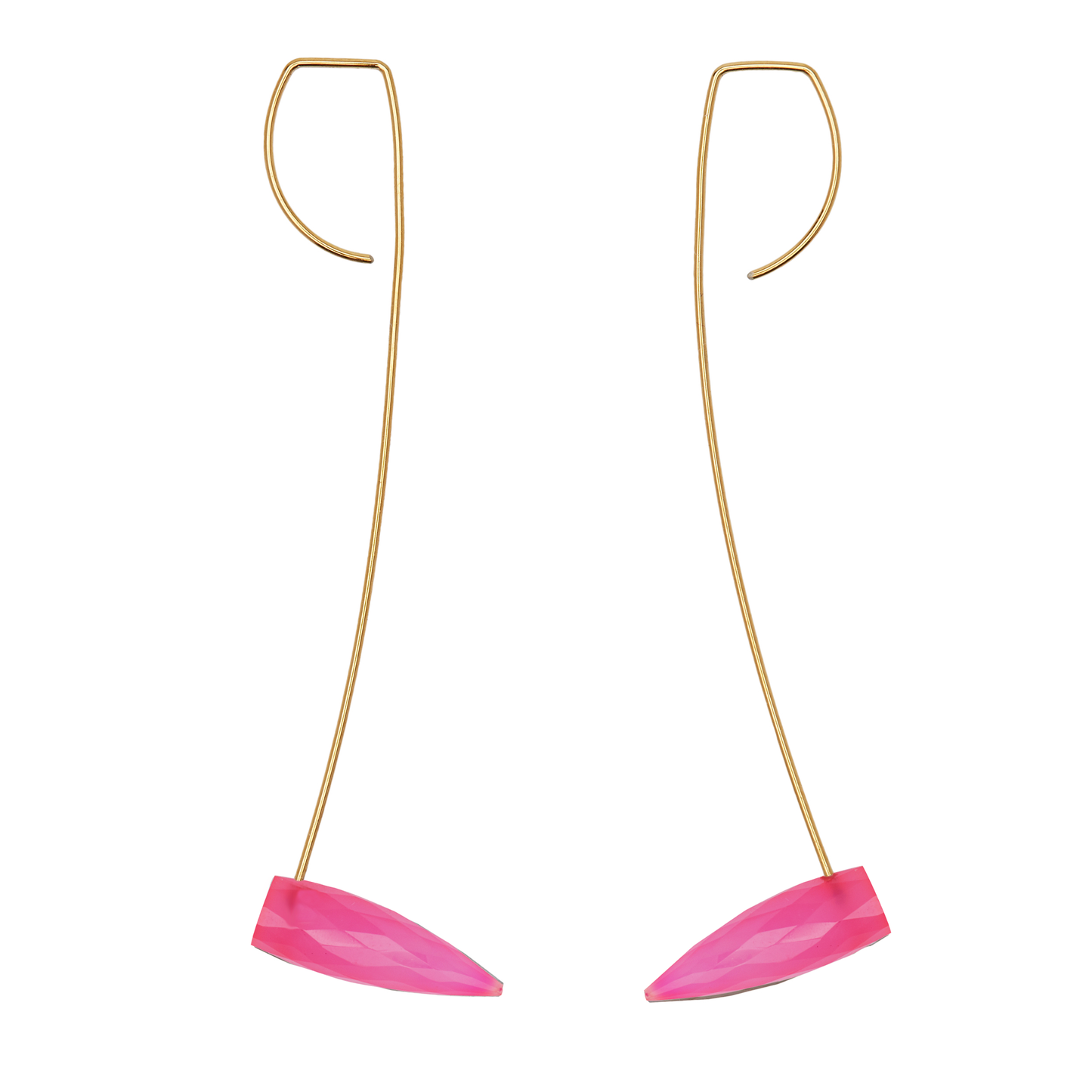 Medium Drop Earrings with Bullet Gems