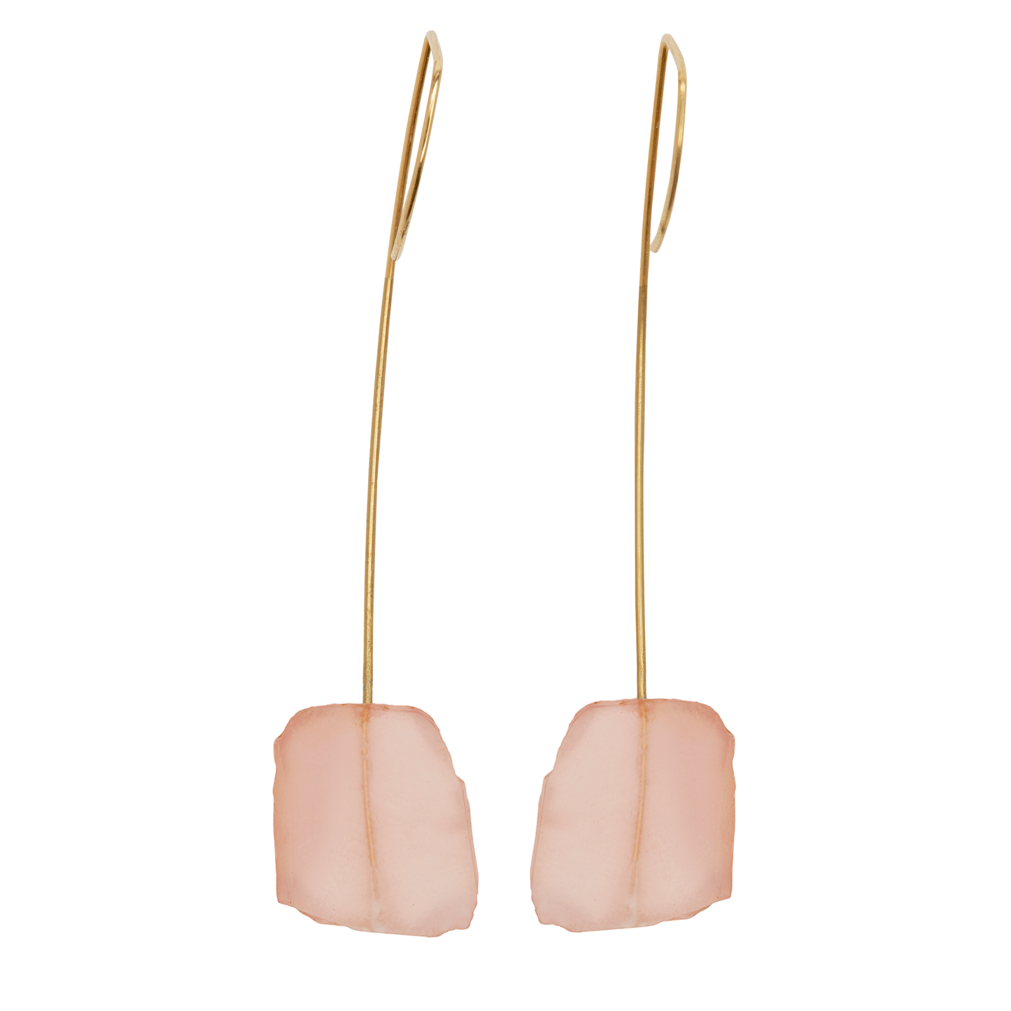 Drop Earrings with Sliced Gems