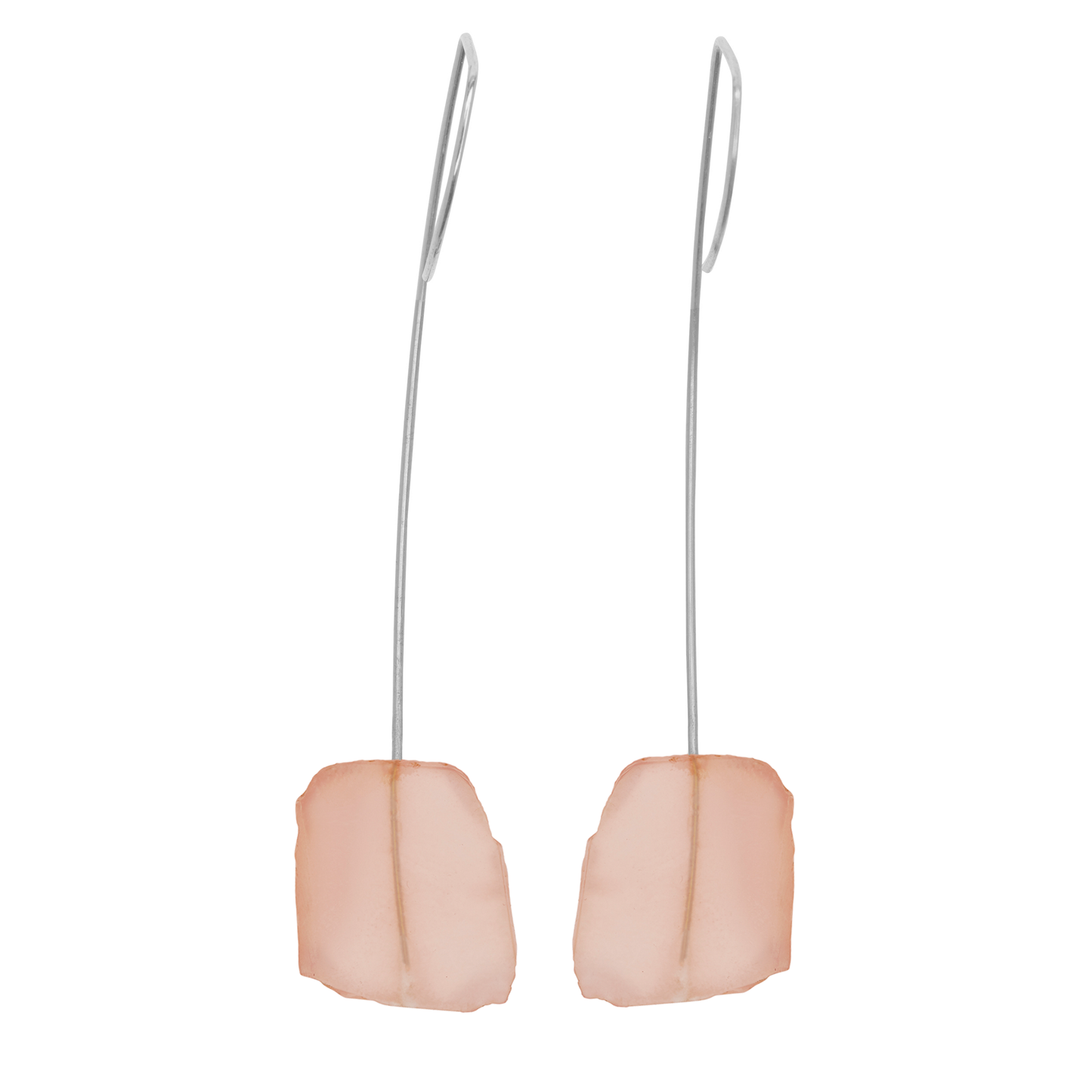 Drop Earrings with Sliced Gems