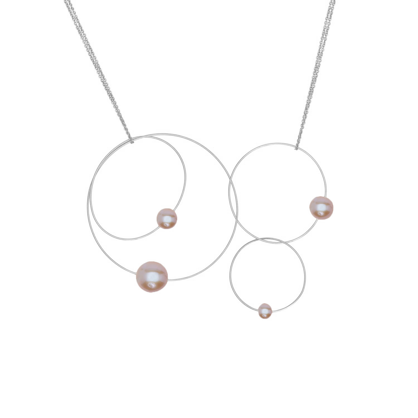 MMJ 'Morph It!' Hoop Necklace with Round Freshwater Pearls