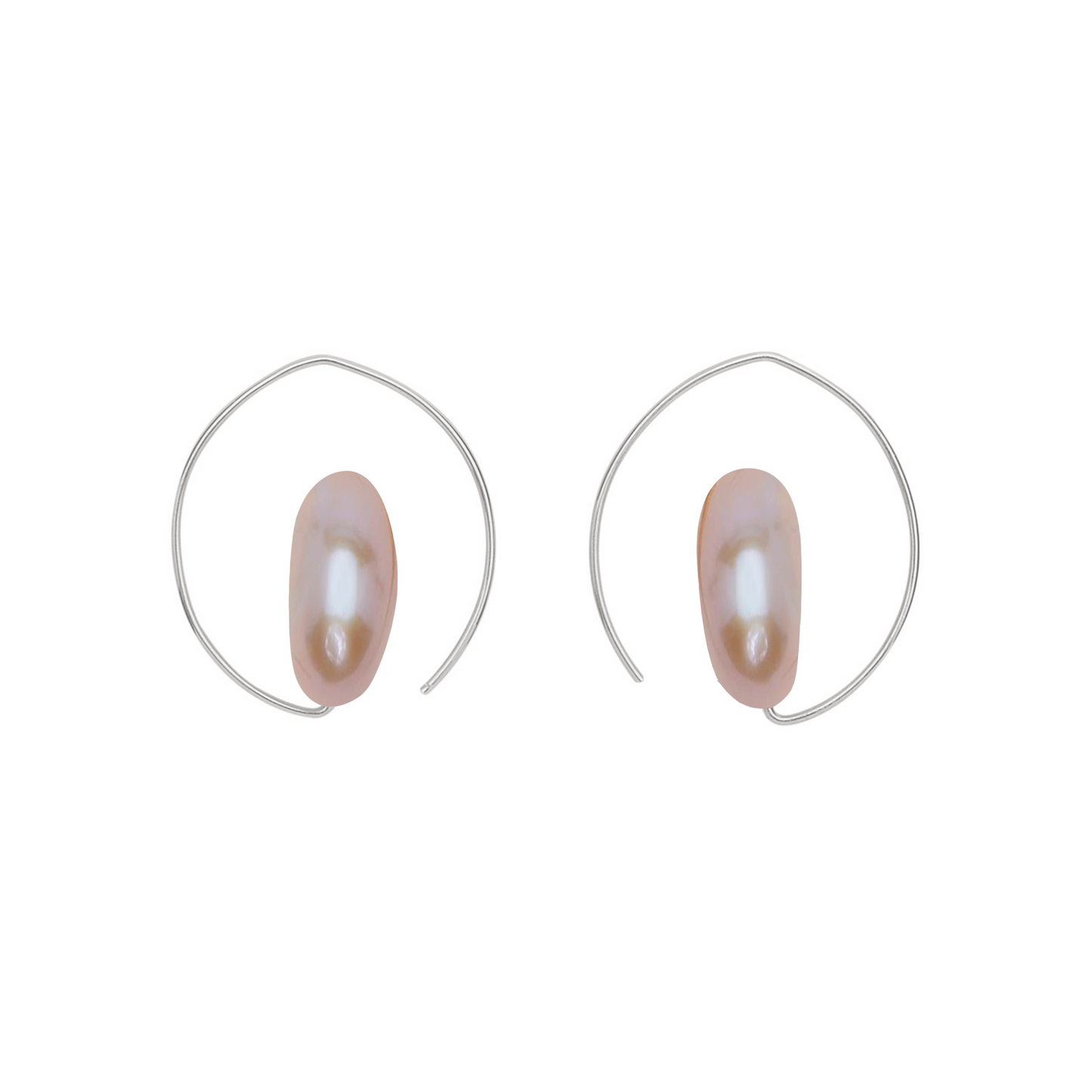 Petite Curl Earrings with Fresh Water Pearl