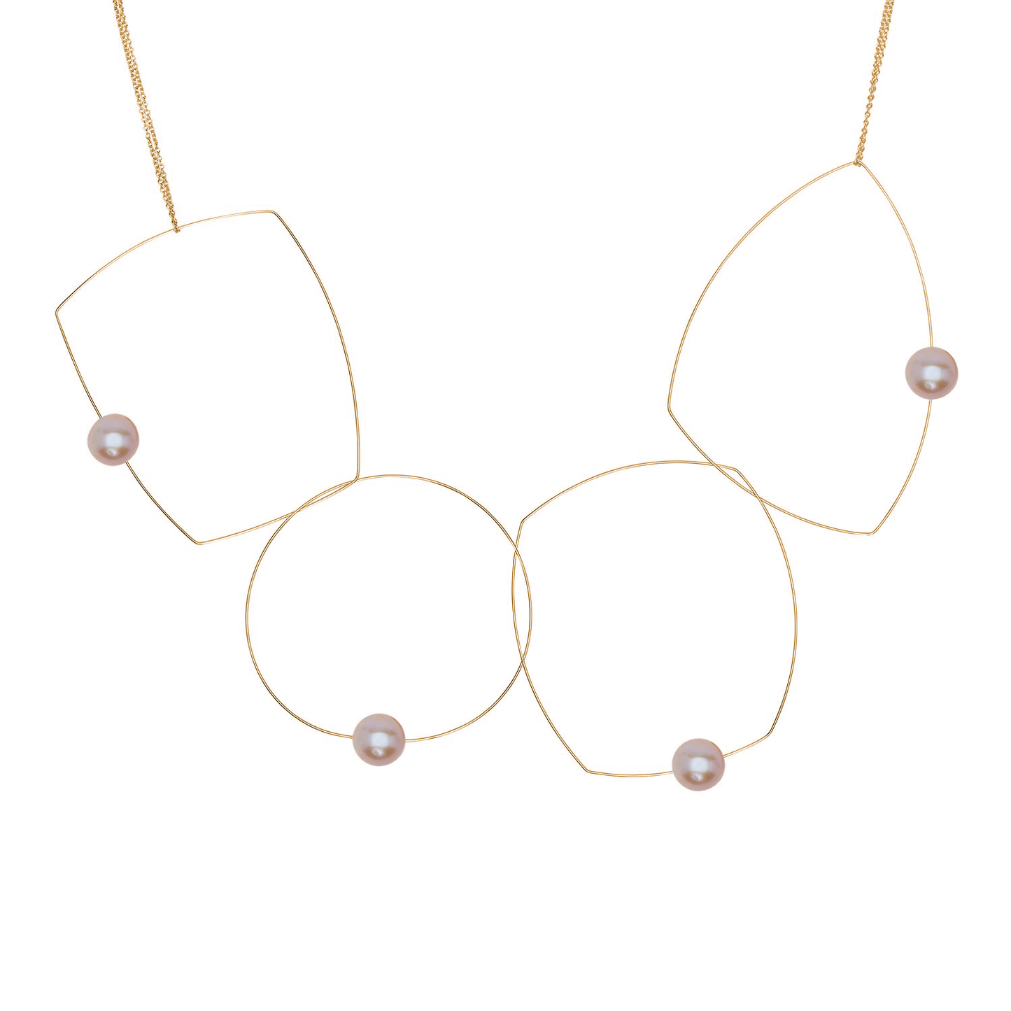 'Morph It!' Statement Necklace with Round Freshwater Pearls