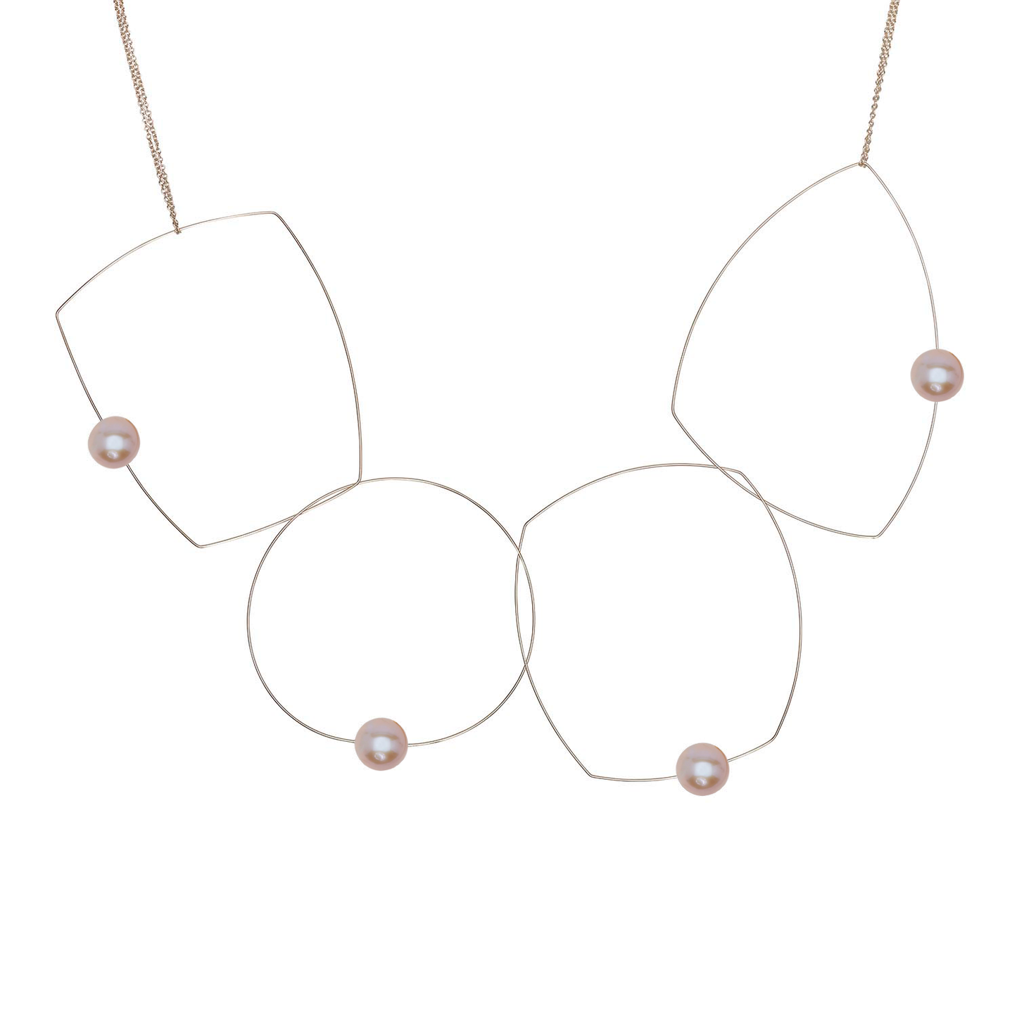 'Morph It!' Statement Necklace with Round Freshwater Pearls