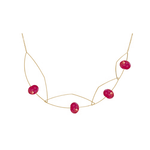 ruby gemstone necklace gold