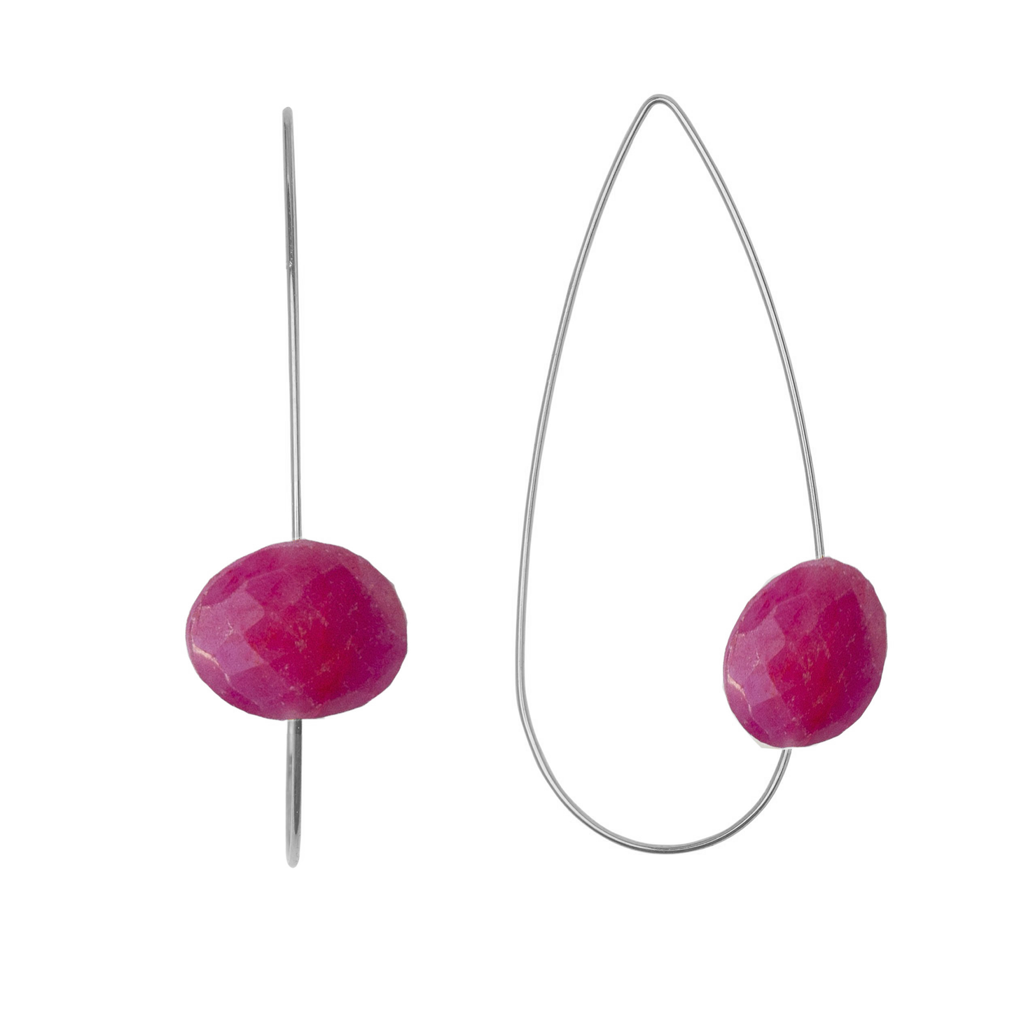 Pointed Drop Earrings with Gemstones - more fabulous colours