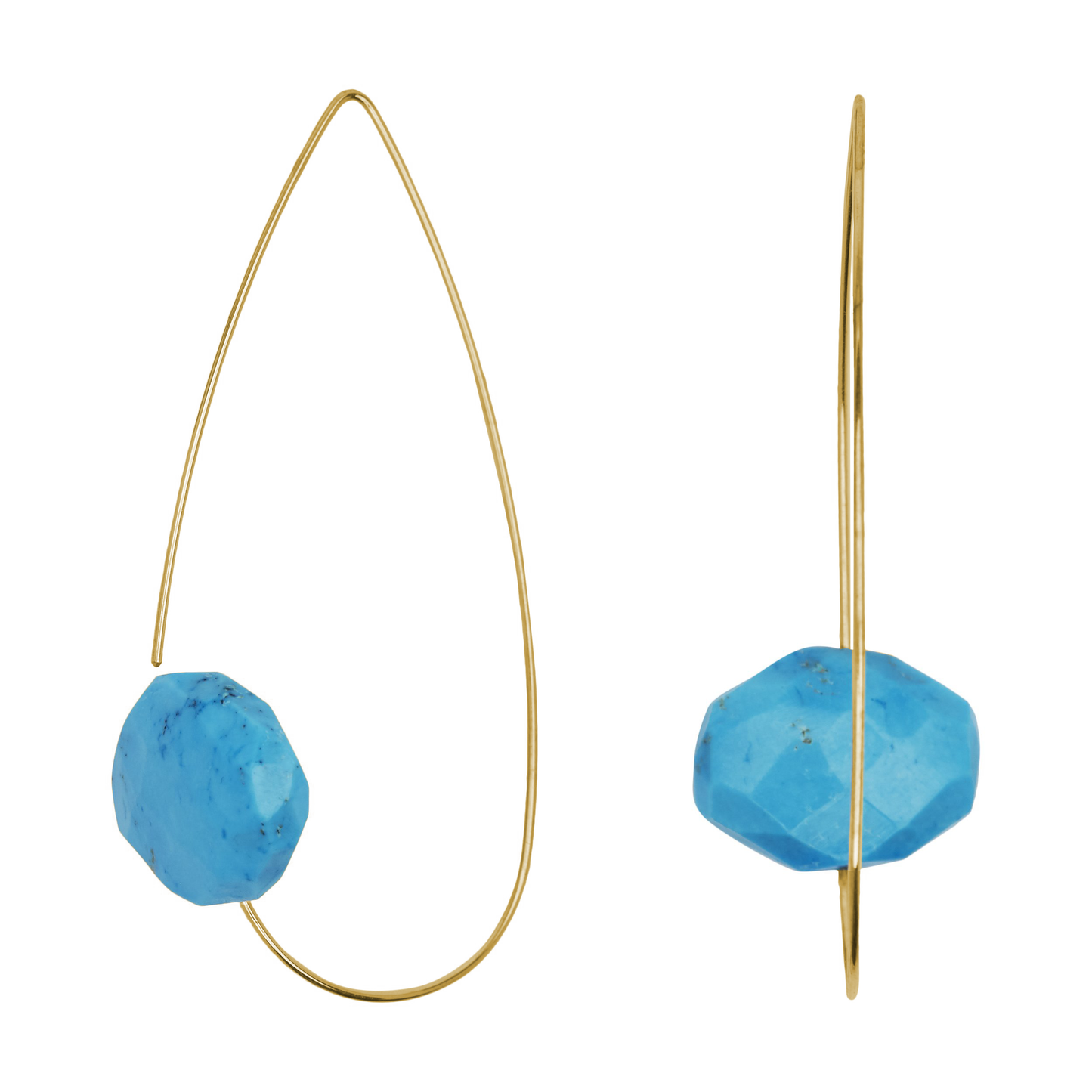 Pointed Drop Earrings with Gemstones - more fabulous colours