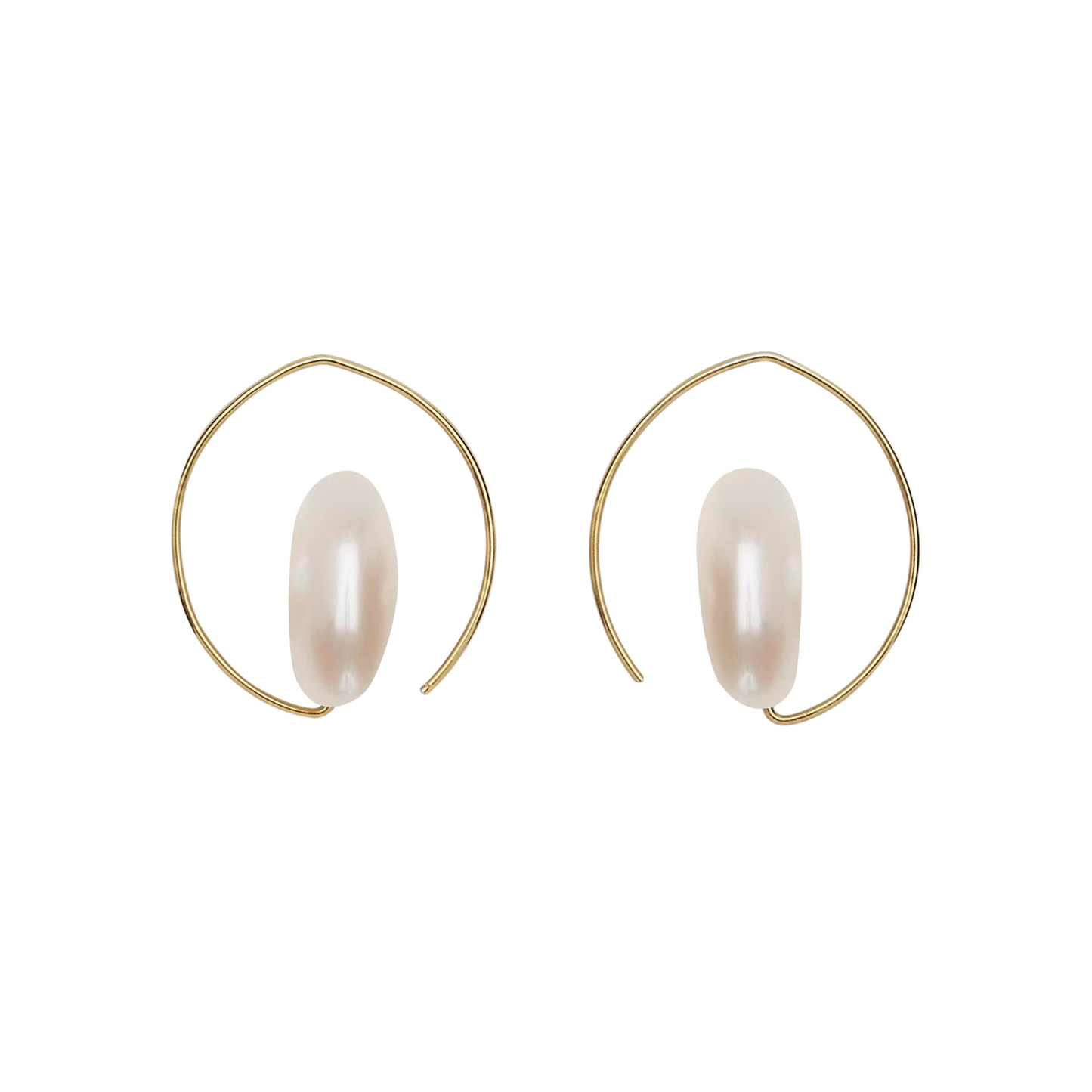 Petite Curl Earrings with Fresh Water Pearl