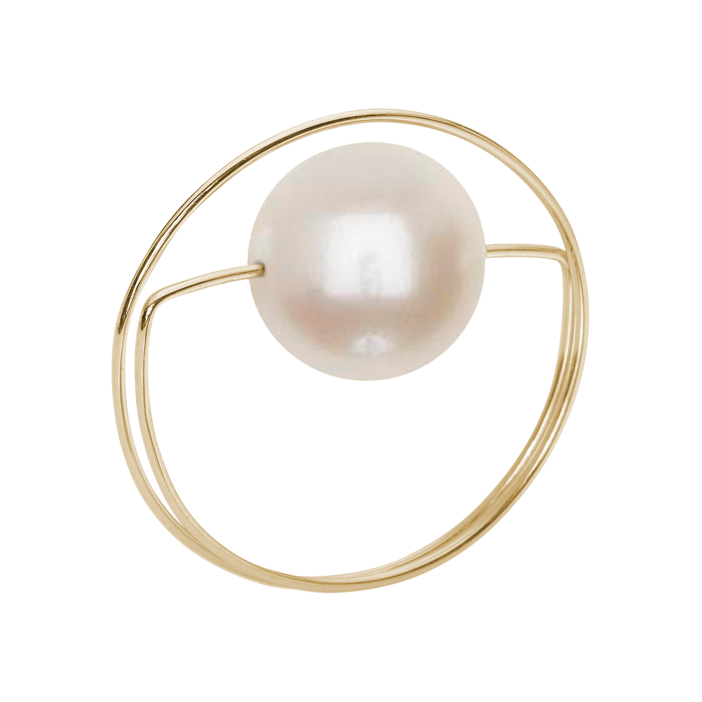 Circle Wrap Ring with Peach Ripley Baroque Pearl or Round Freshwater Pearl options