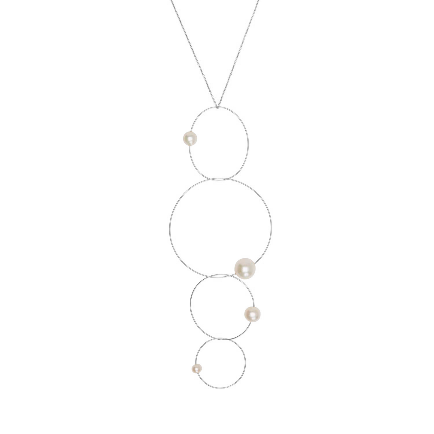 MMJ 'Morph It!' Hoop Necklace with Round Freshwater Pearls