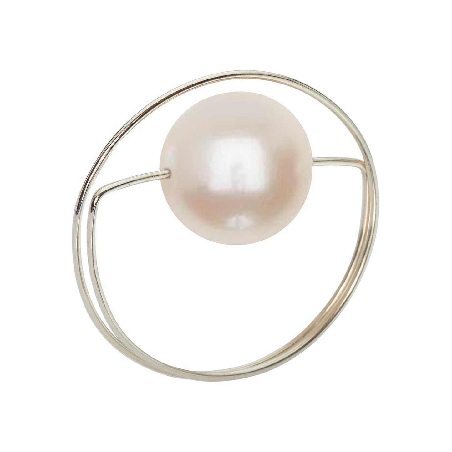 Circle Wrap Ring with Peach Ripley Baroque Pearl or Round Freshwater Pearl options