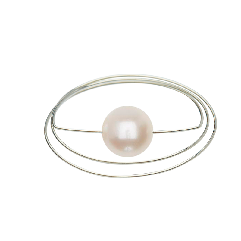 Circle Wrap Ring with Round Fresh Water Pearl (9mm)