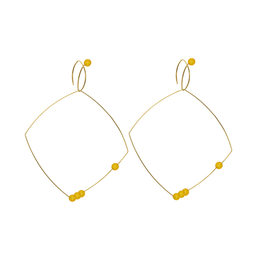 'Morph It' Multi Wear Square Earrings with a choice of Gems