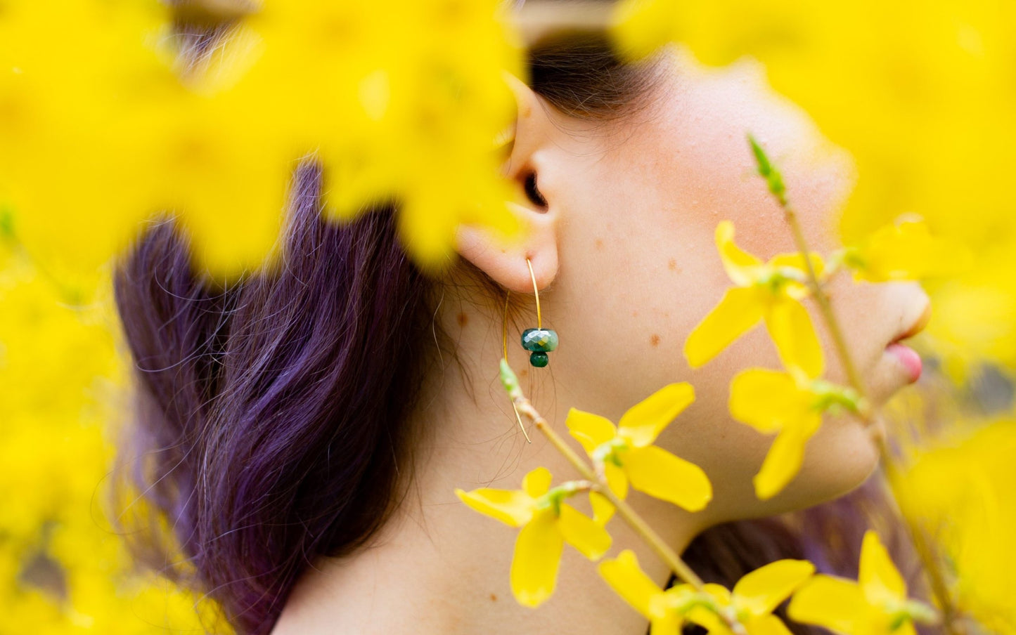 Drop Earrings with Amazonite and Green Mystic Chalcedony