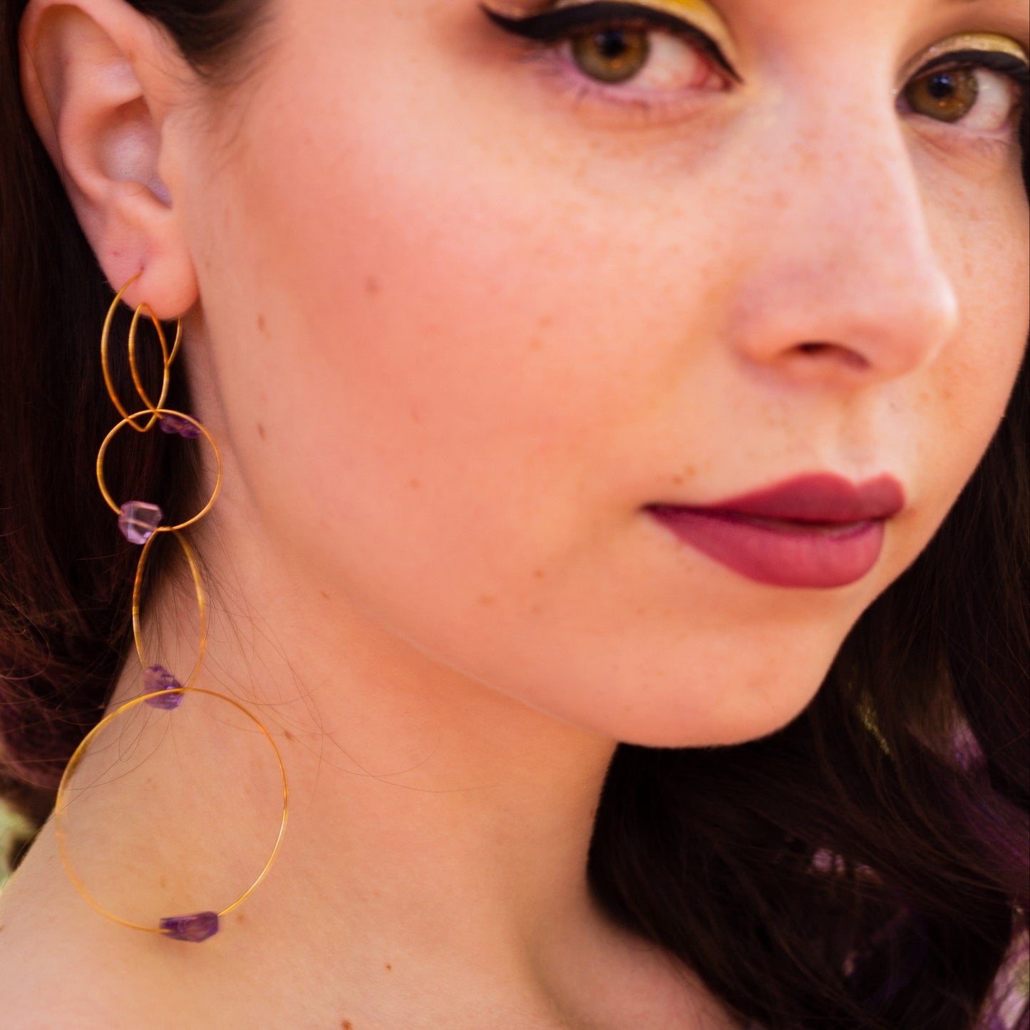 Circular 'Morph It!' Earrings with Gemstones