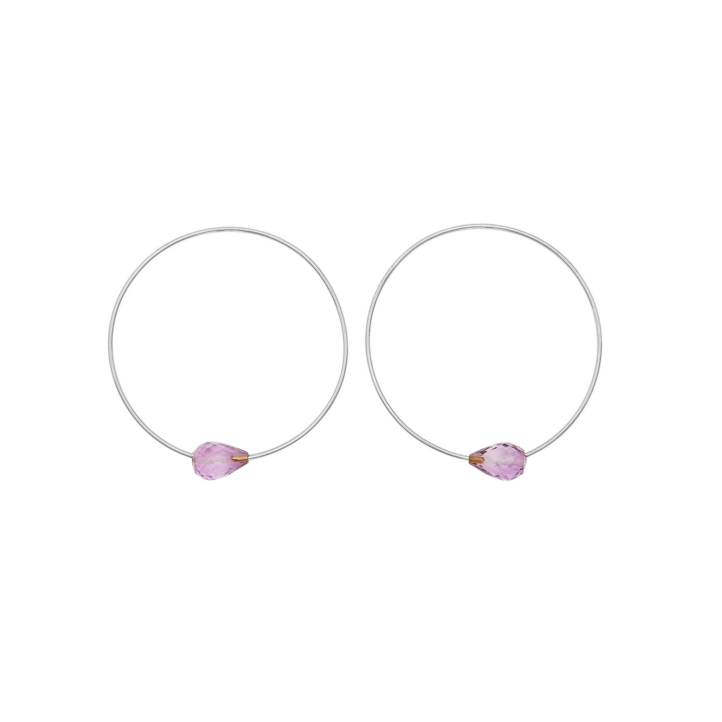 Extra Small Hoops with Drop Gems