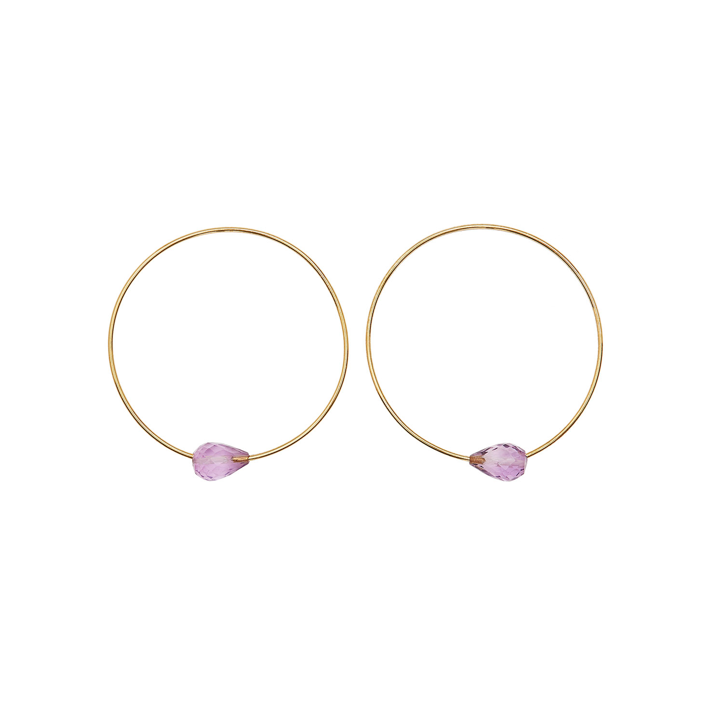 Extra Small Hoops with Drop Gems