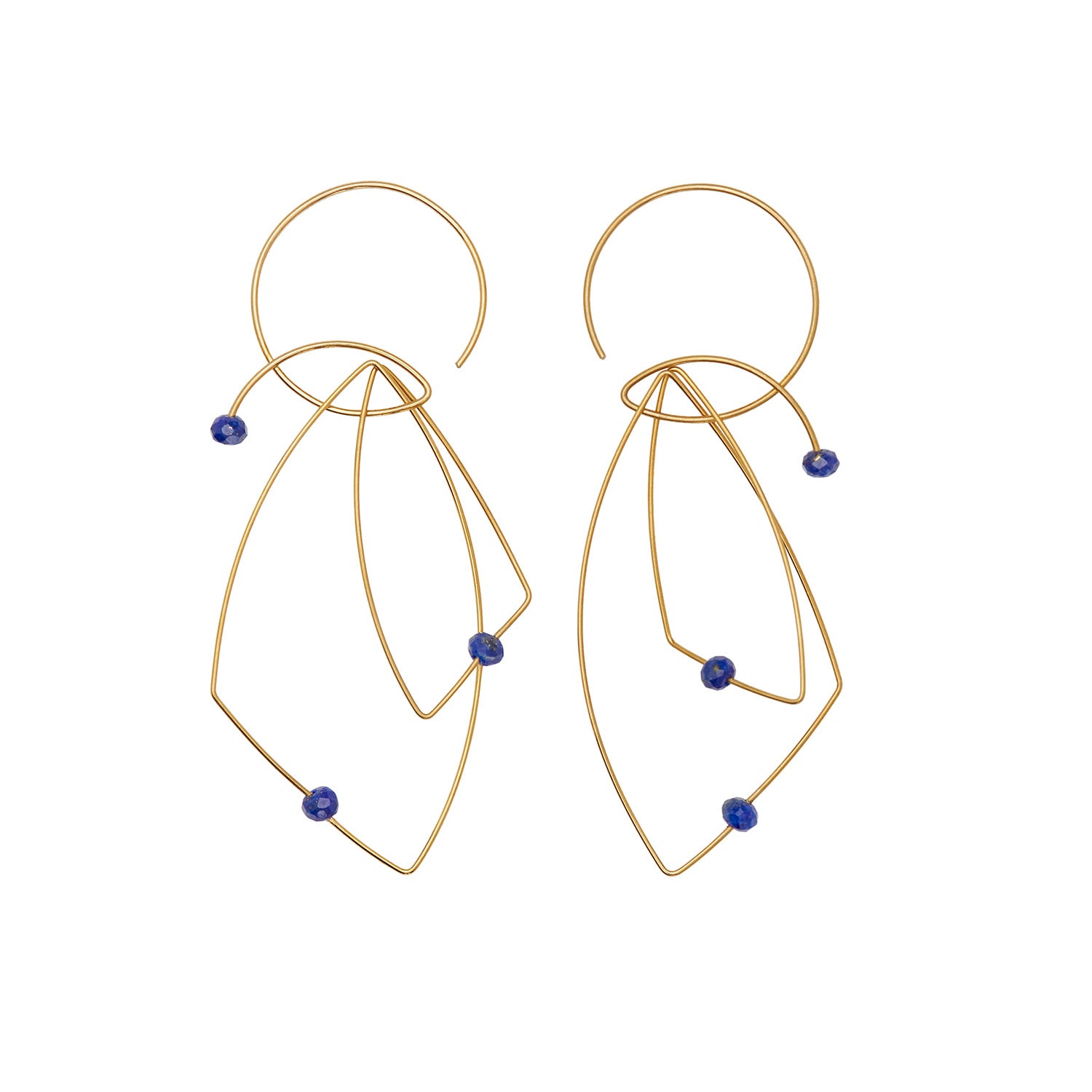 Multi Wear Earrings with Lapis Lazuli