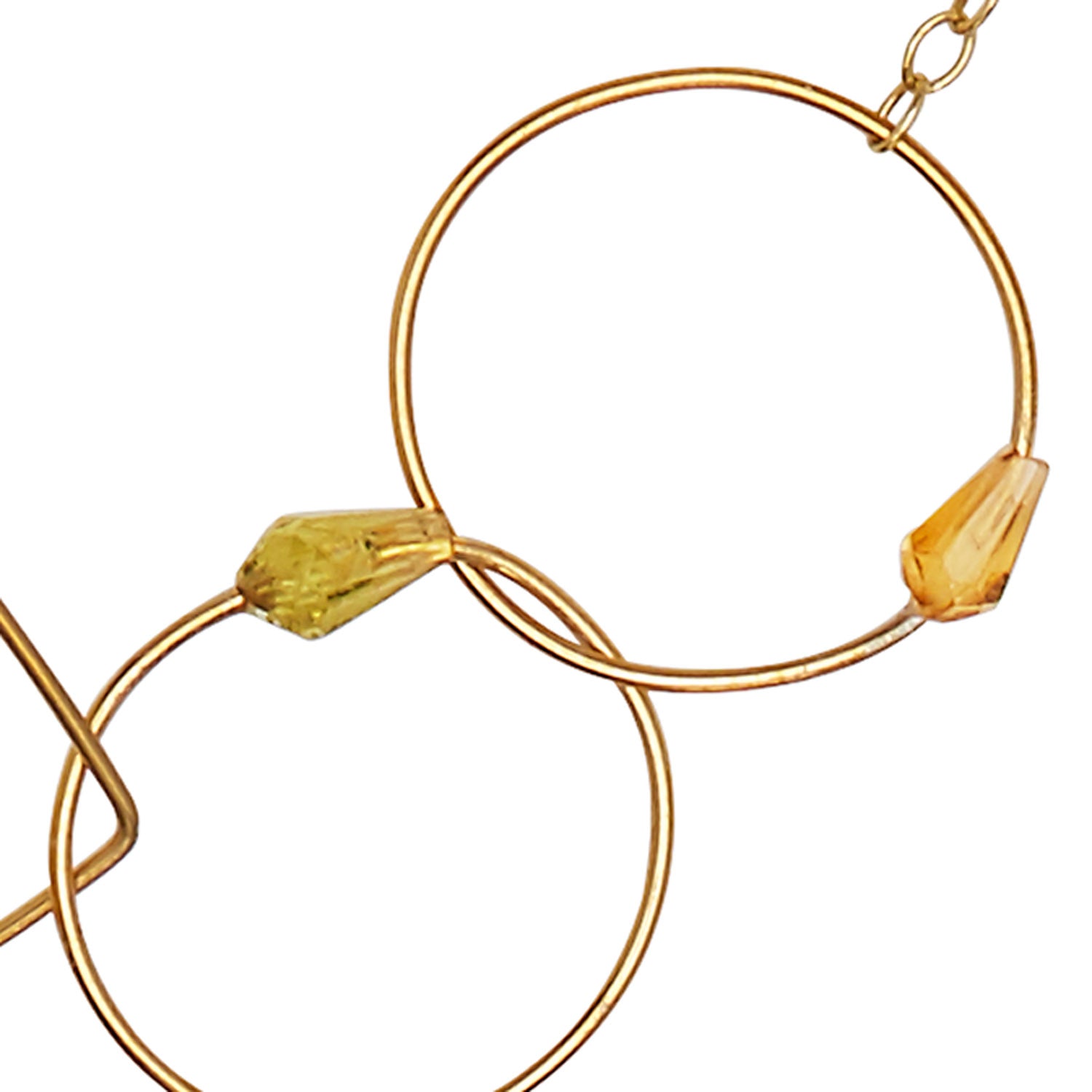 Multi Shape Pendant Necklace with Tourmaline