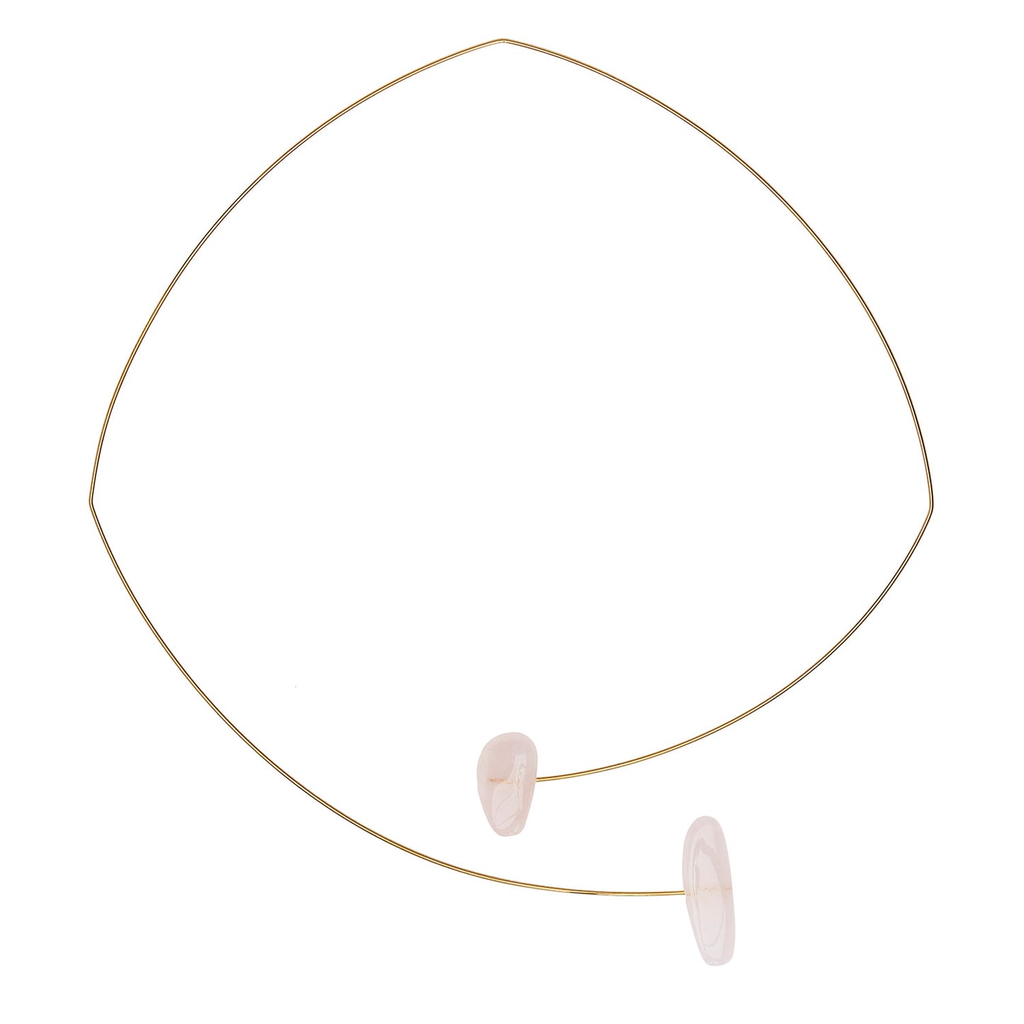 Square Asymmetric Neck Wire with Morganite