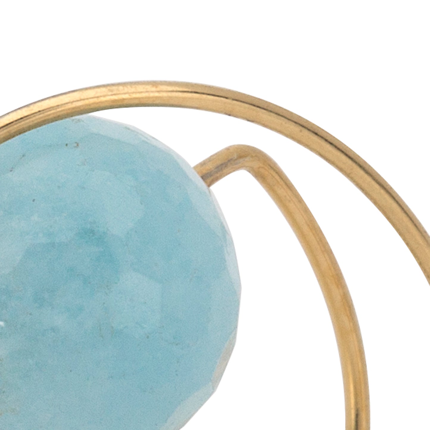 Circle Wrap Ring with Aquamarine