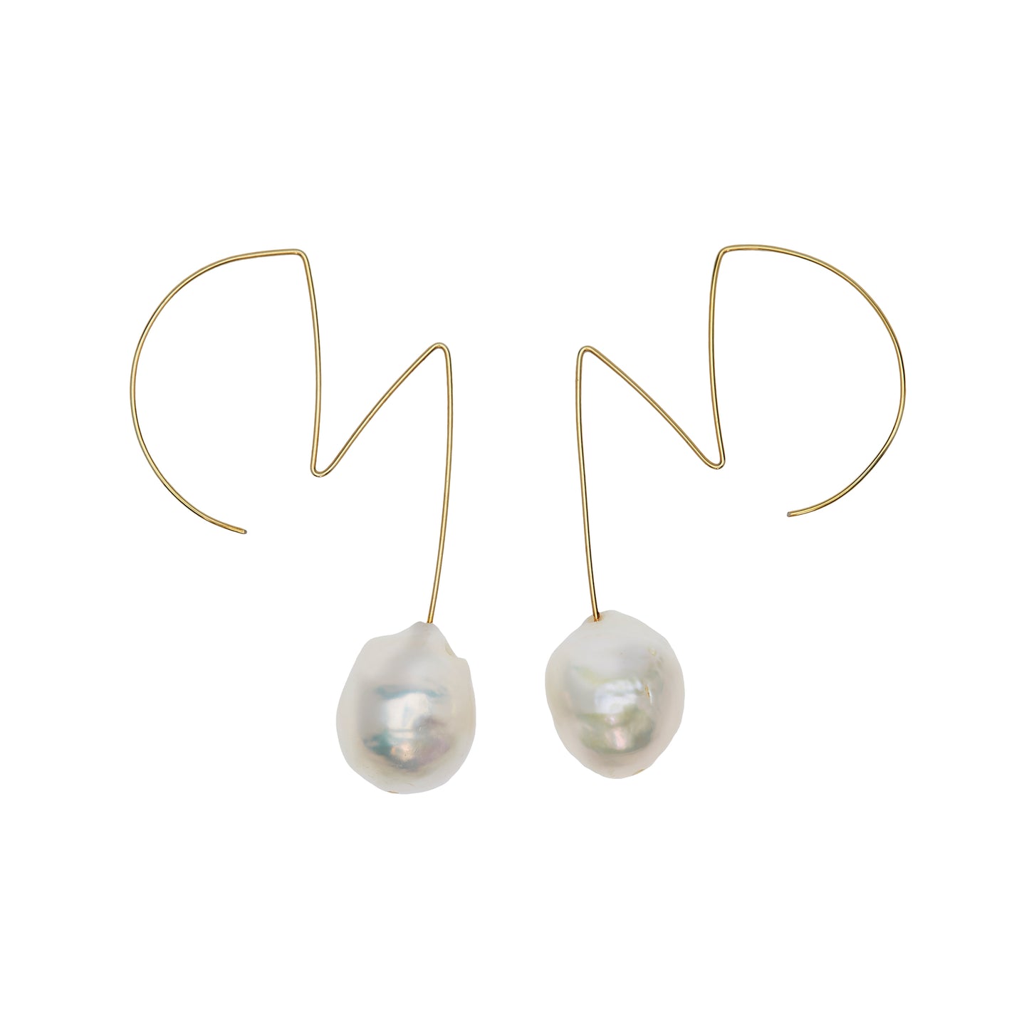 Ziggy Earrings with White Ripley Fresh Water Pearls
