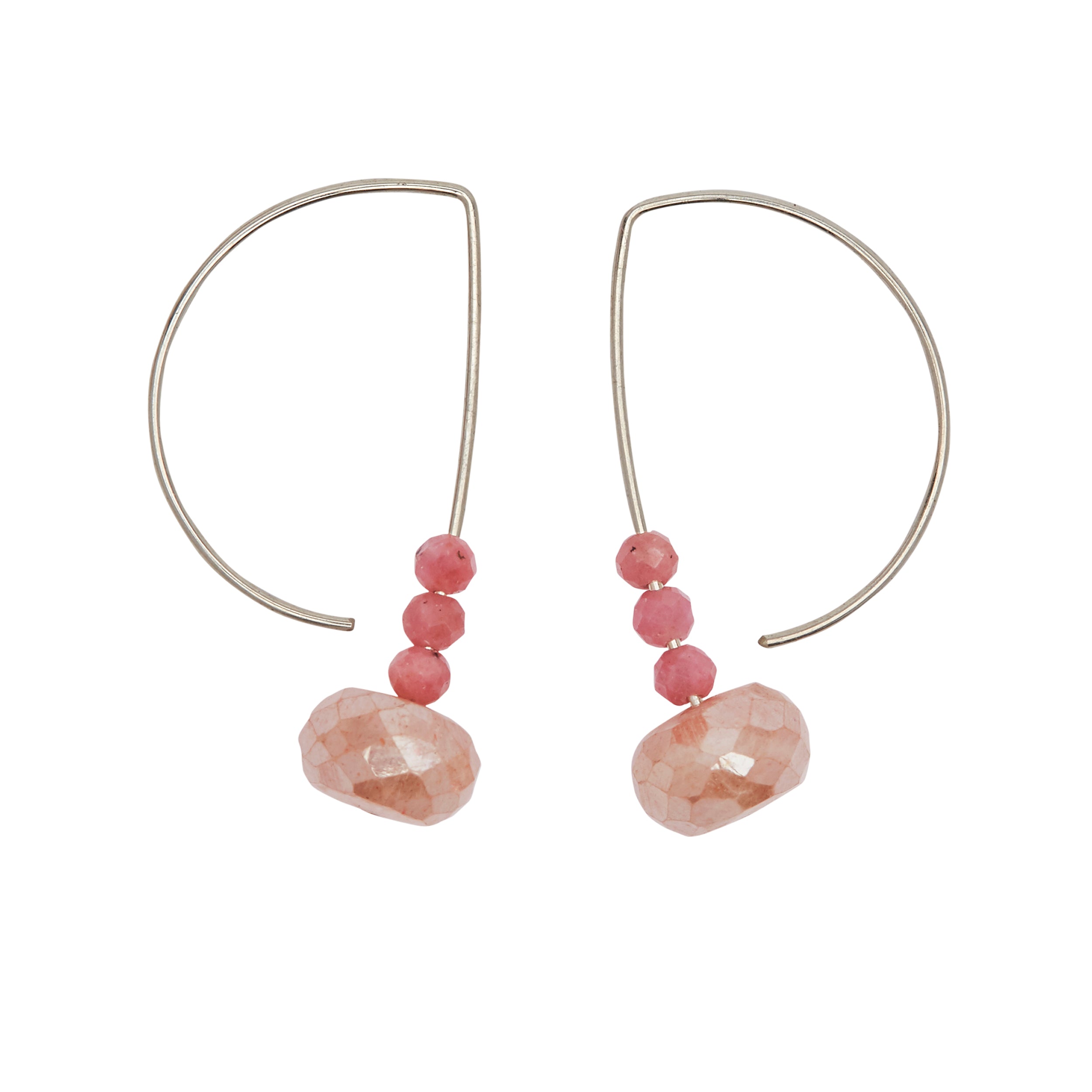 Pink store moonstone earrings