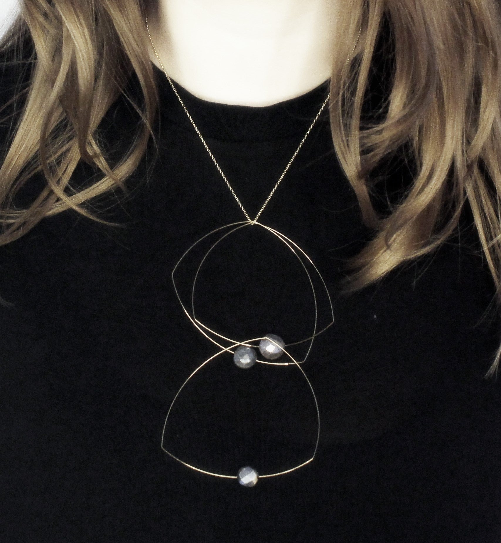 hand-cut gemstone necklace to wear in multiple ways