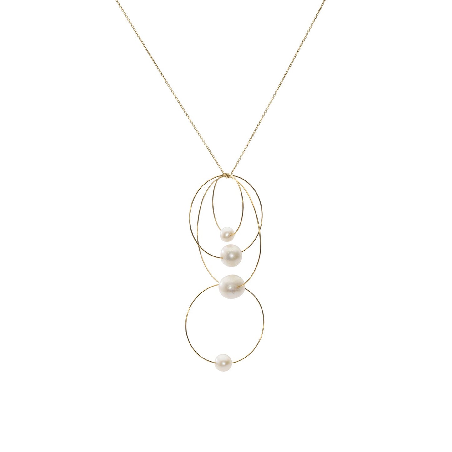 MMJ 'Morph It!' Hoop Necklace with Round Freshwater Pearls