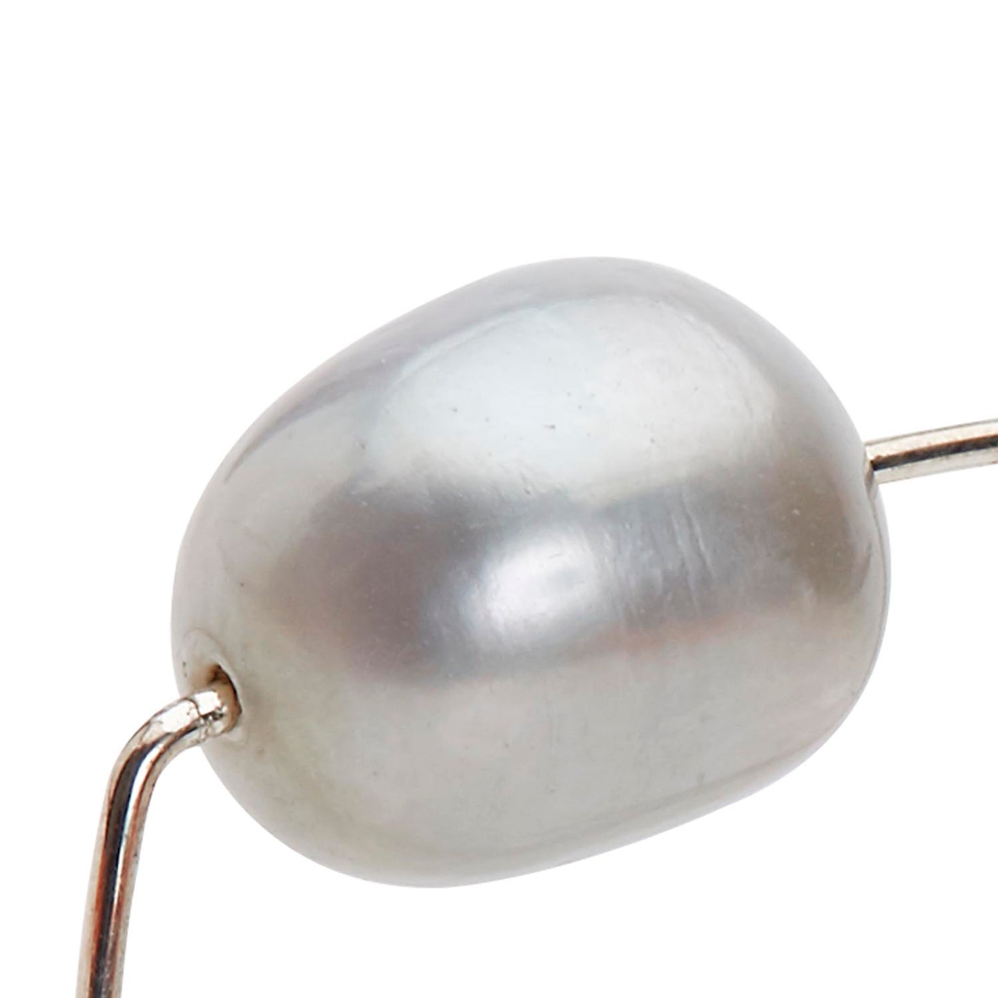 Asymmetric Square Ring with Grey Pearl