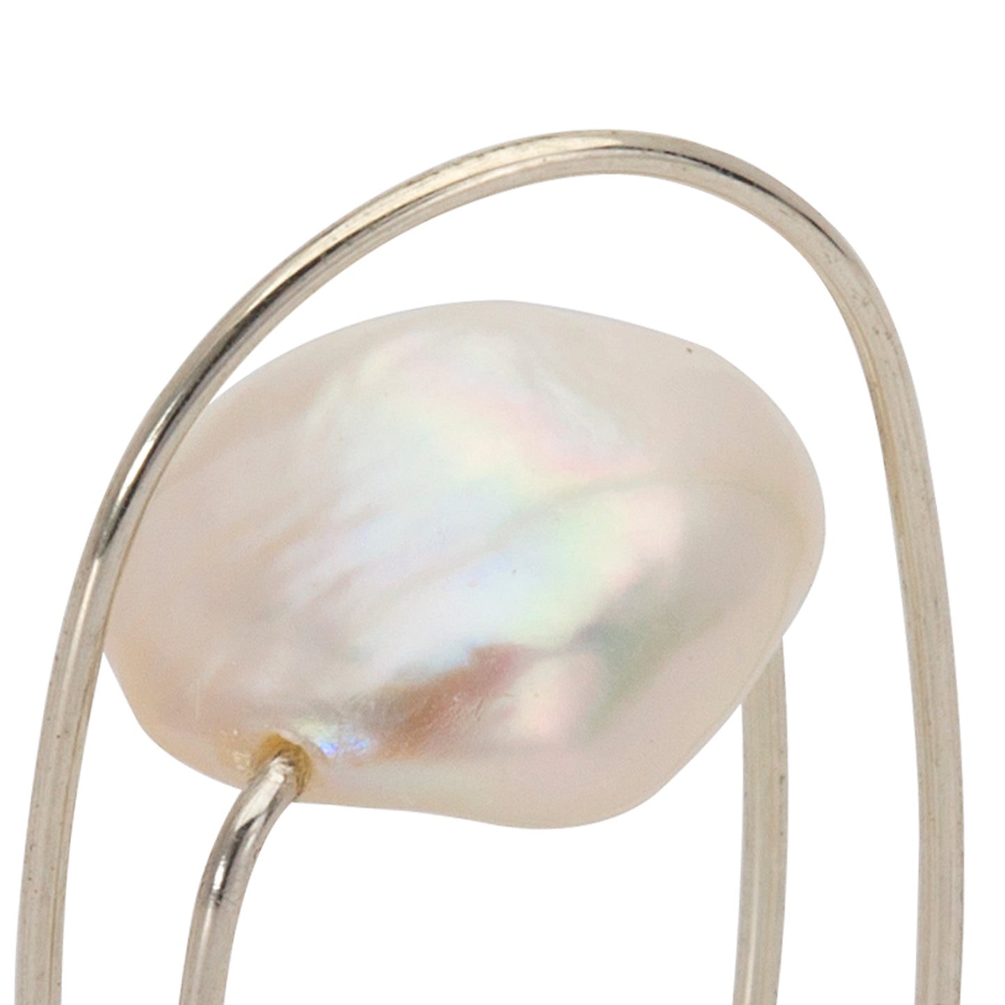 Oval Wrap Ring with White Biwa Pearl