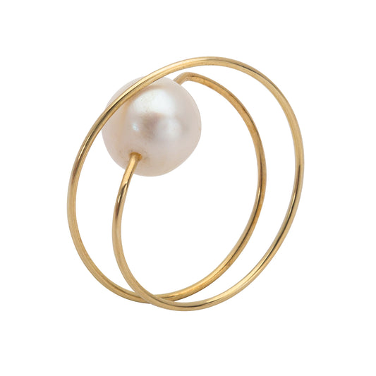 Circle Wrap Ring with Freshwater Pearl options