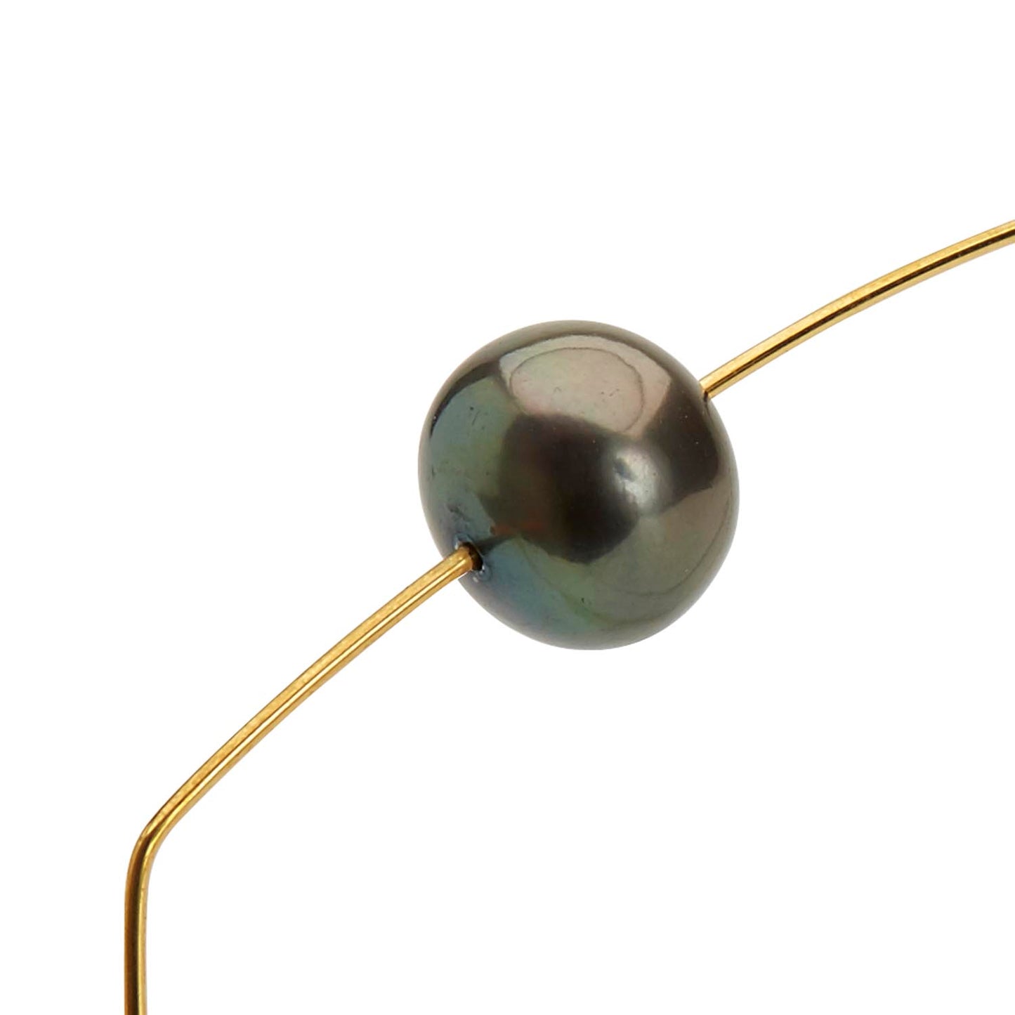 Square Bangle with Peacock Pearl