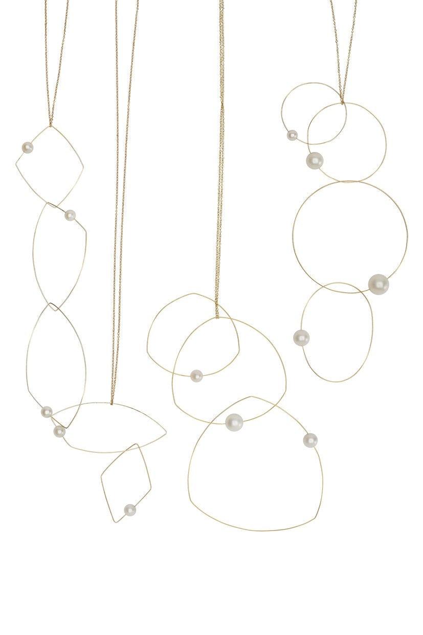 MMJ 'Morph It!' Hoop Necklace with Round Freshwater Pearls