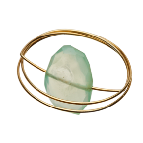Circle Wrap Ring with Green Moonstone