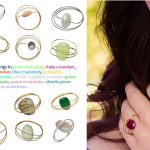 Circle Atomic Saturn Ring with Chartreuse Green Chalcedony