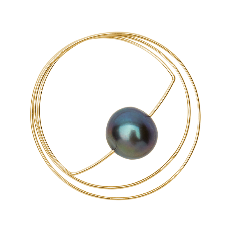 Circle Wrap Ring with Round Fresh Water Pearl (9mm)