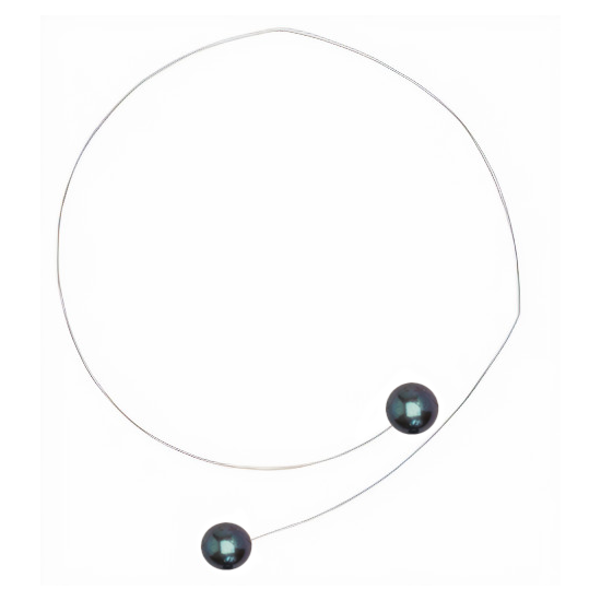 Round Point Neckwire with Freshwater Pearls