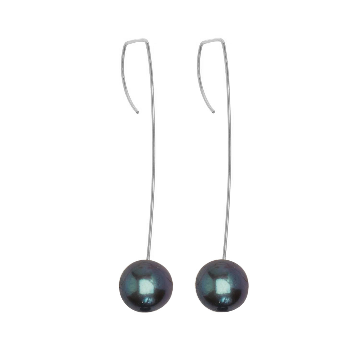 Silver straight cheap drop earrings