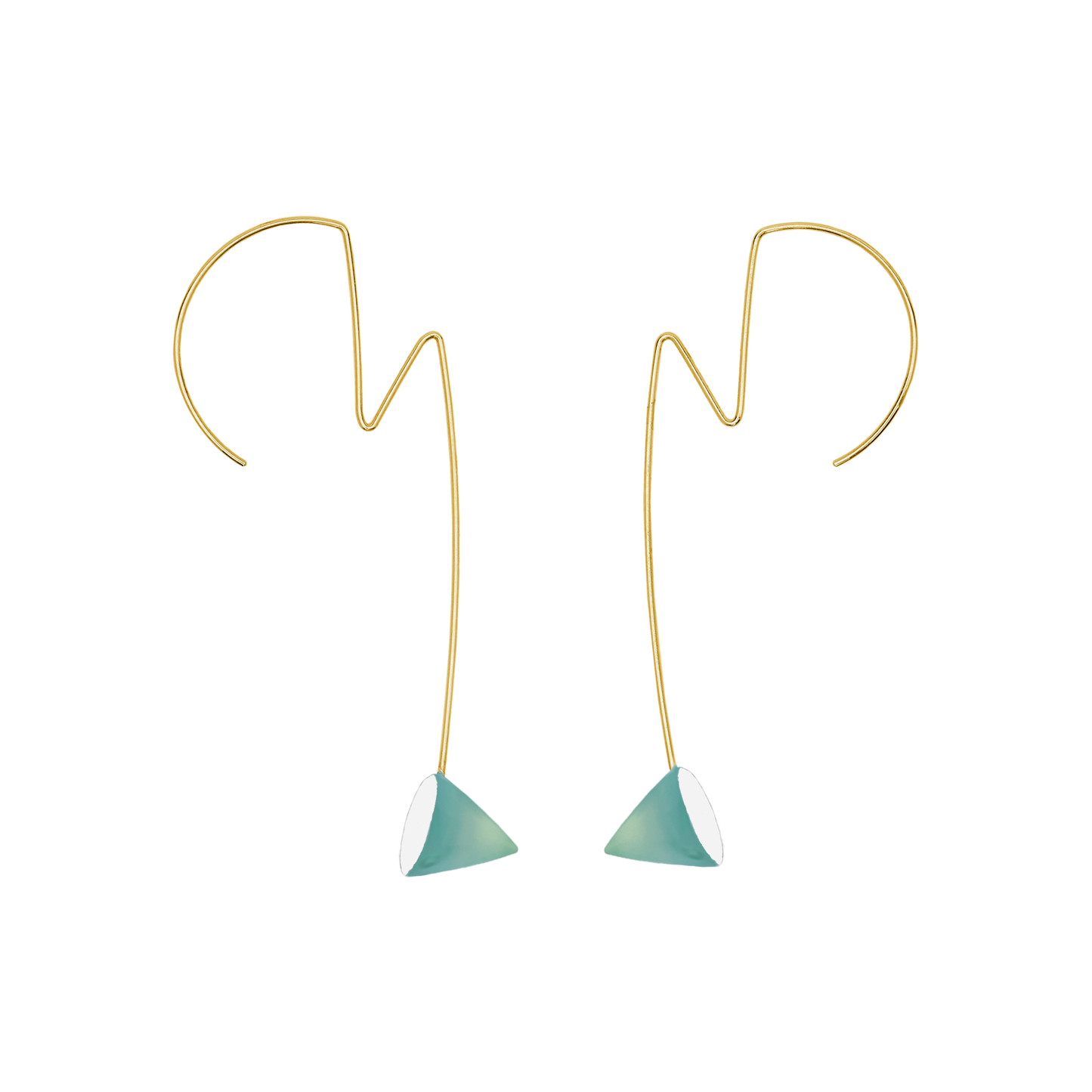 Ziggy Stardust inspired Earrings with Cone Gems