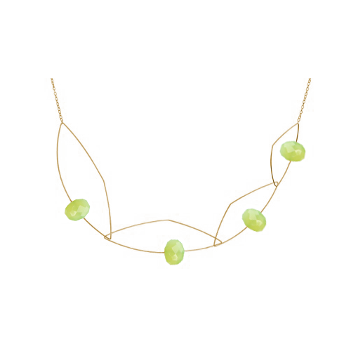 green chalcedony gemstone necklace gold