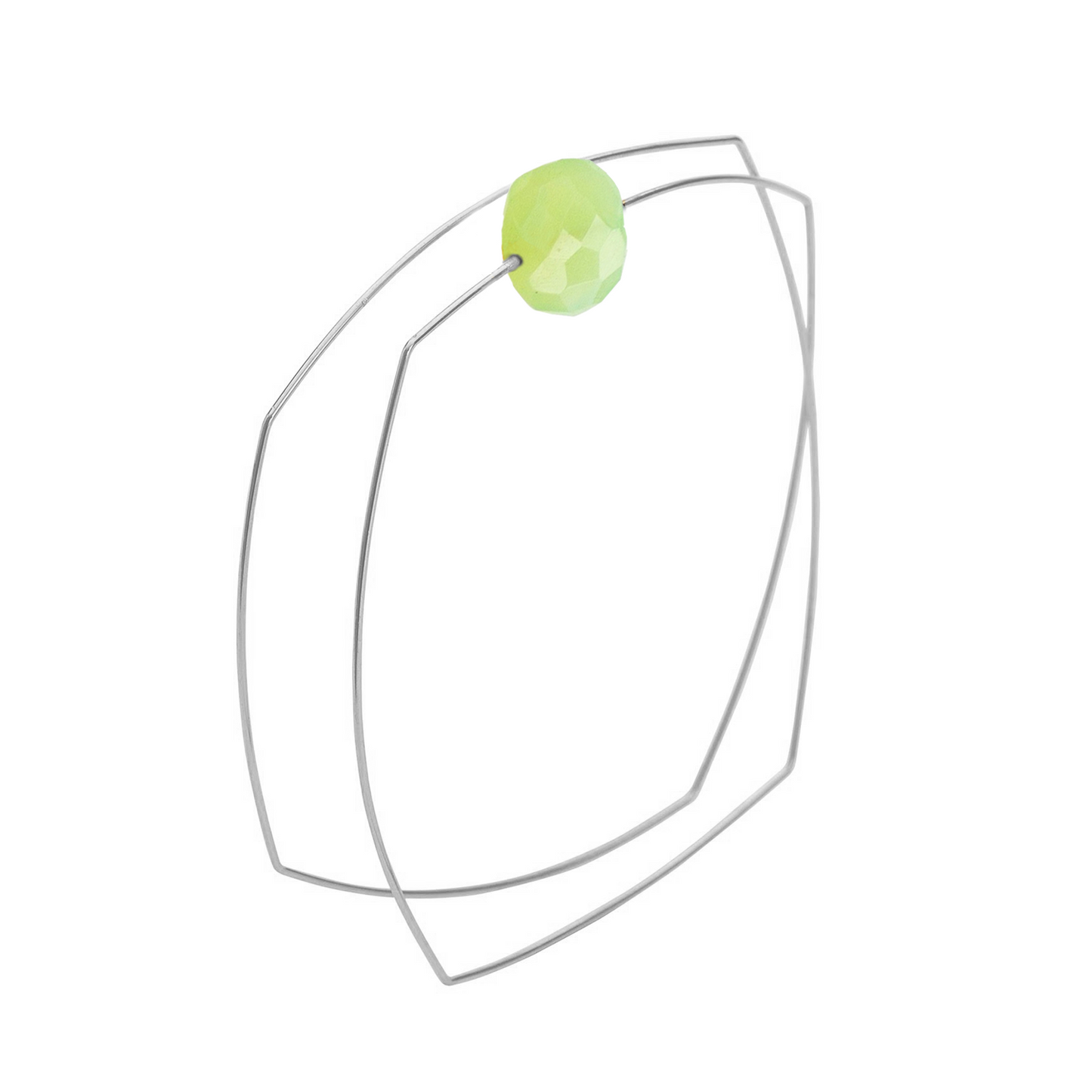 Square Wrap Bangle with hand-cut Gemstones