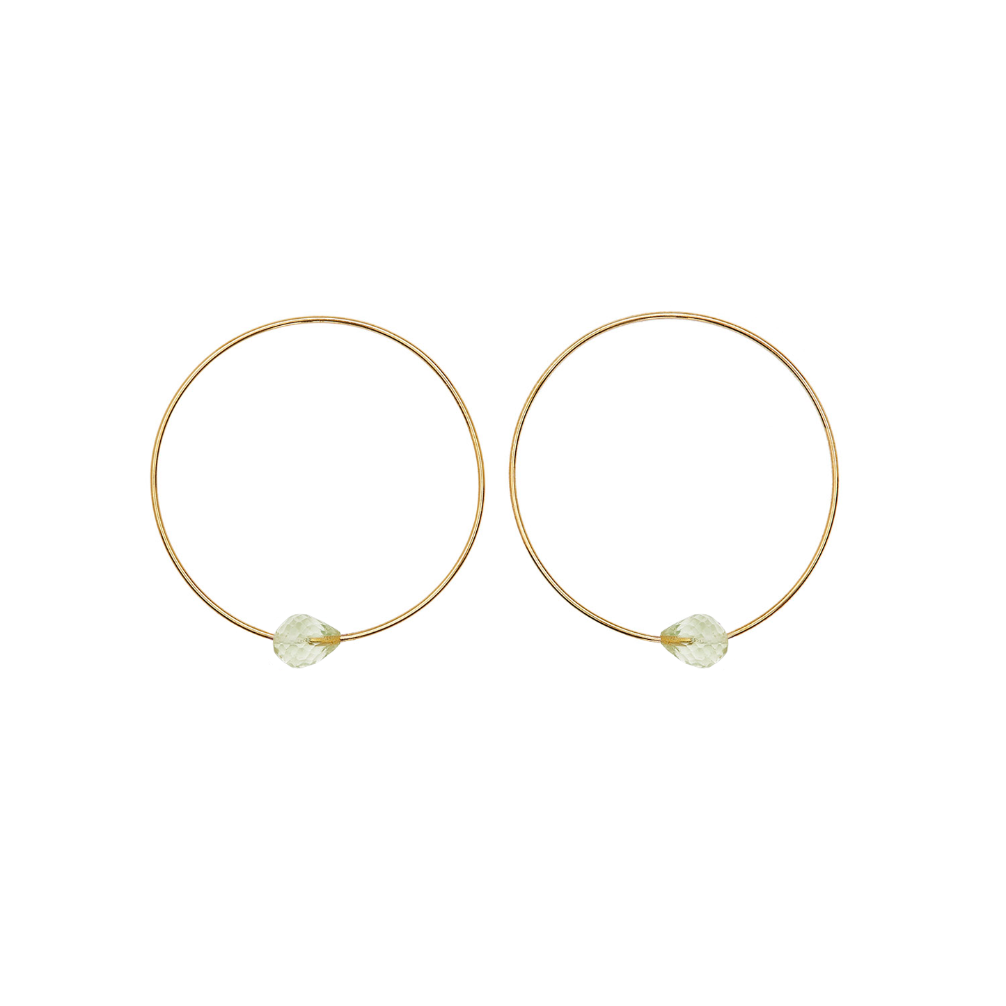 Extra Small Hoops with Drop Gems