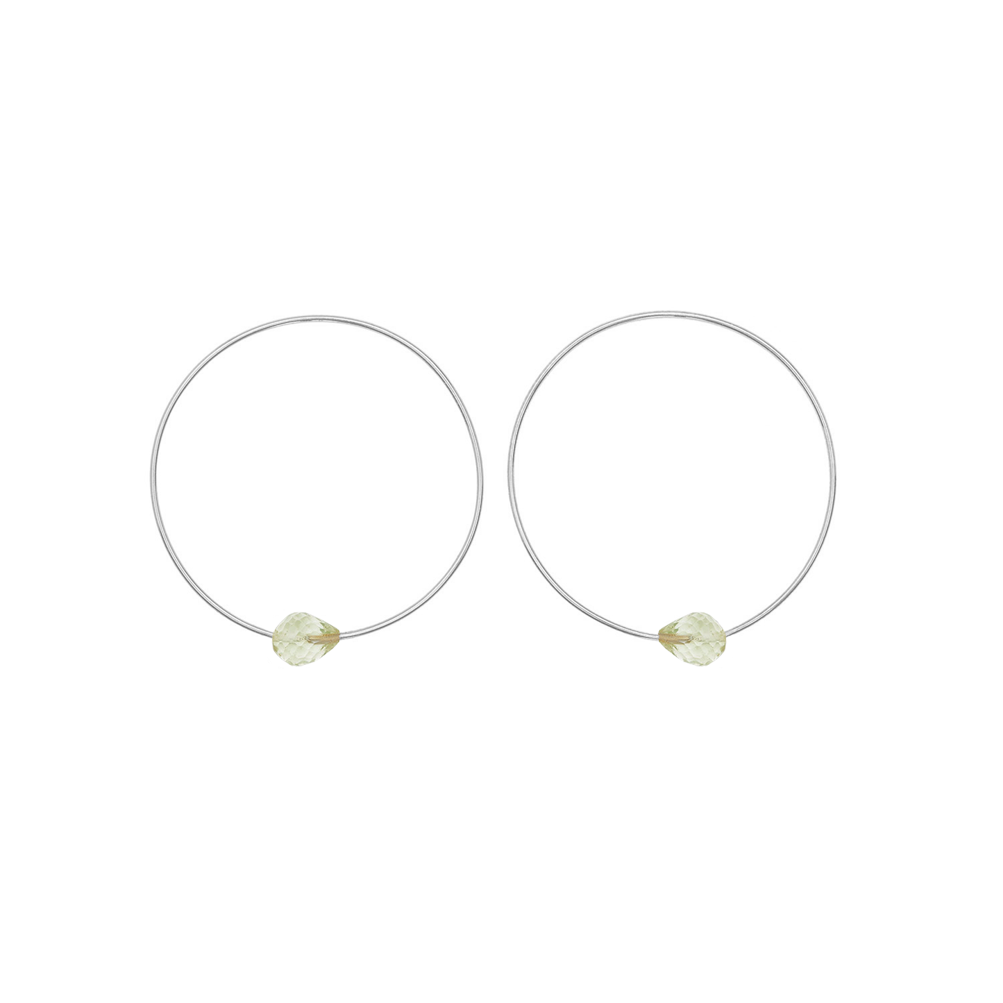 Extra Small Hoops with Drop Gems