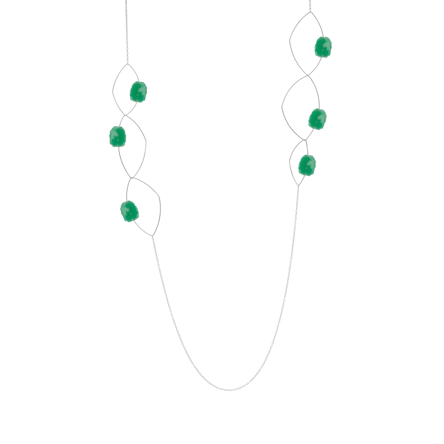 Long 'Morph It!' Necklace with Sliced Gemstones