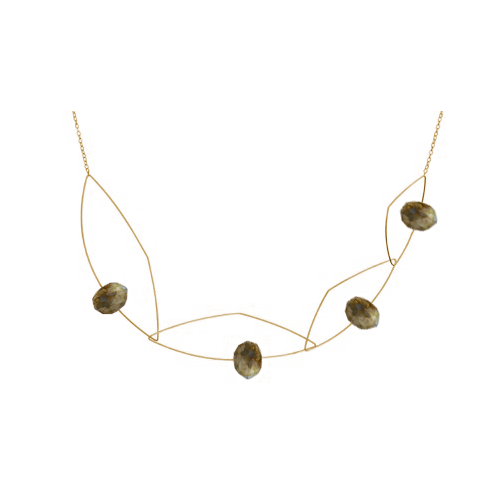    labradorite gemstone necklace gold