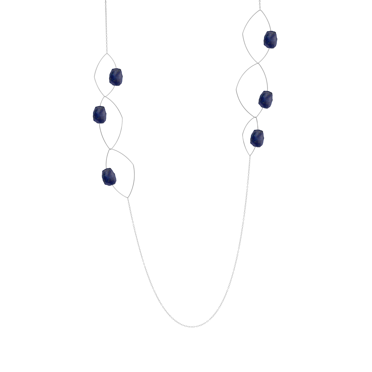 Long 'Morph It!' Necklace with Sliced Gemstones