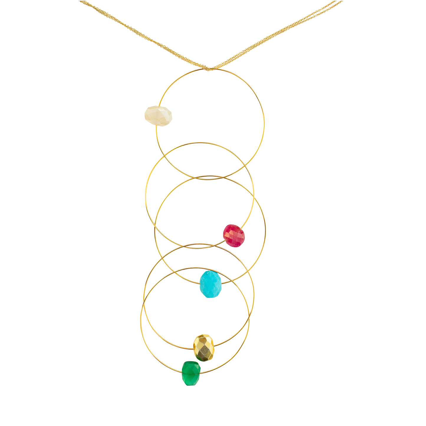 'Morph it!' Necklace with Colourful Gemstones