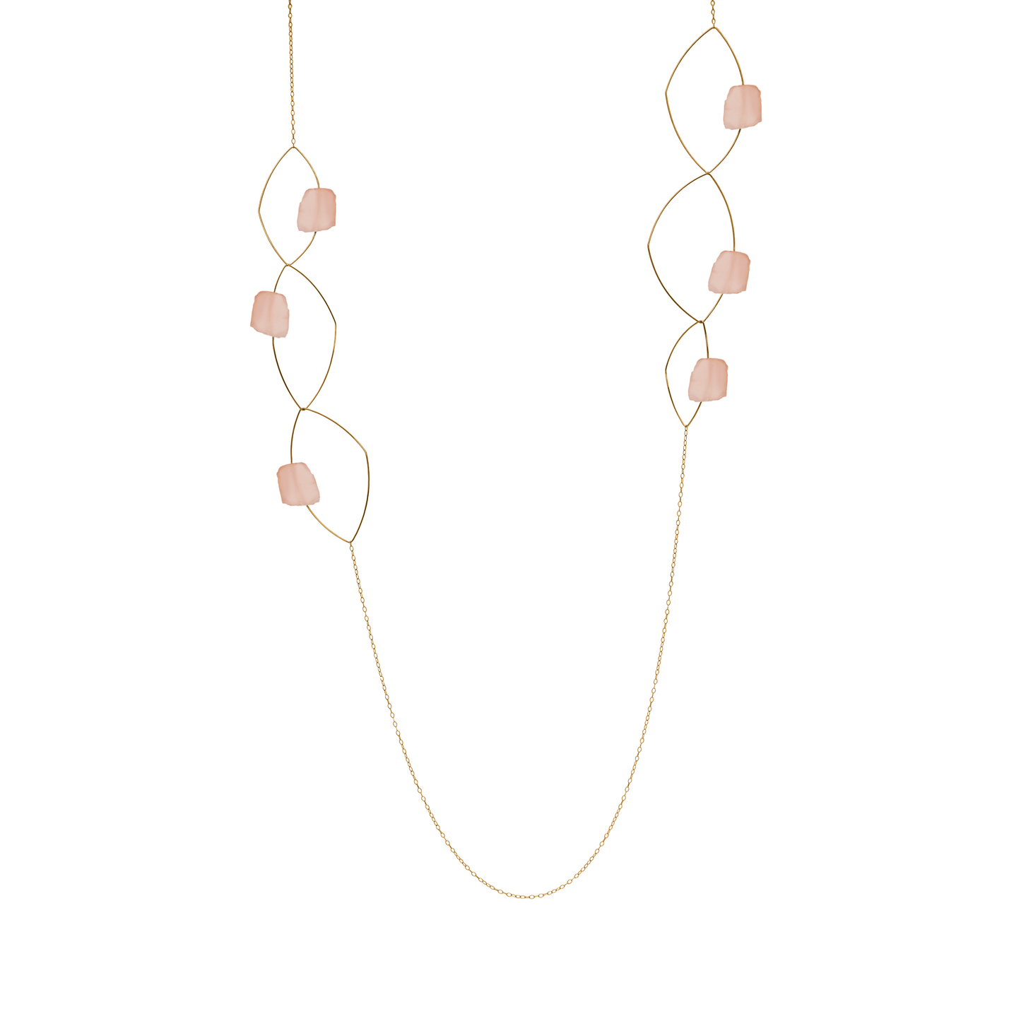 Long 'Morph It!' Necklace with Sliced Gemstones