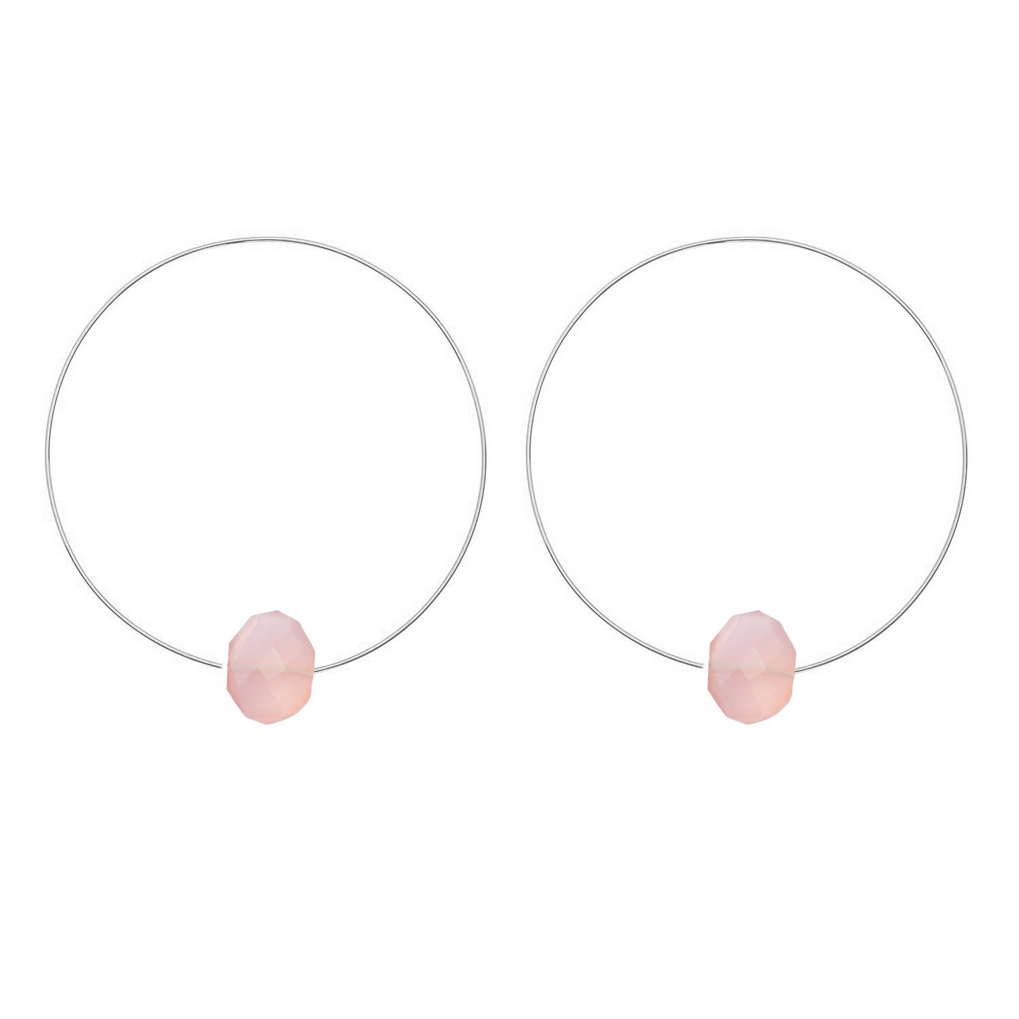 Medium Round Hoops with Gemstones - many fabulous colours